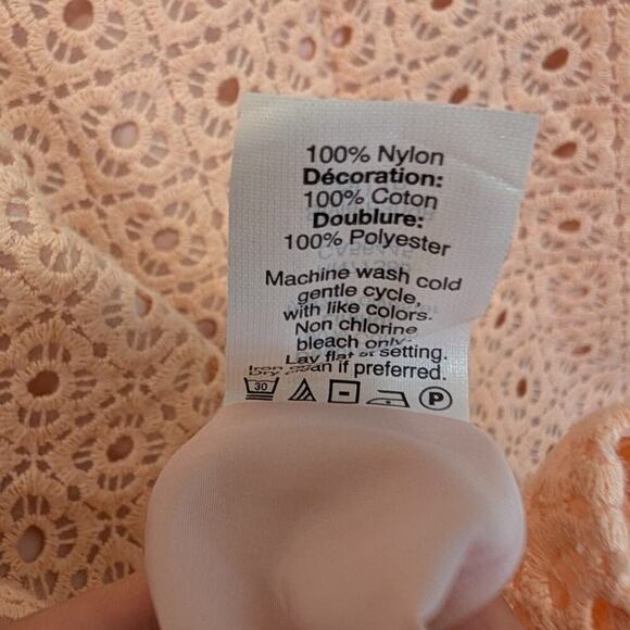 J Crew Dress In Organza Eyelet Blush Timeless Preppy Classic - Size 14 - Picture 8 of 8